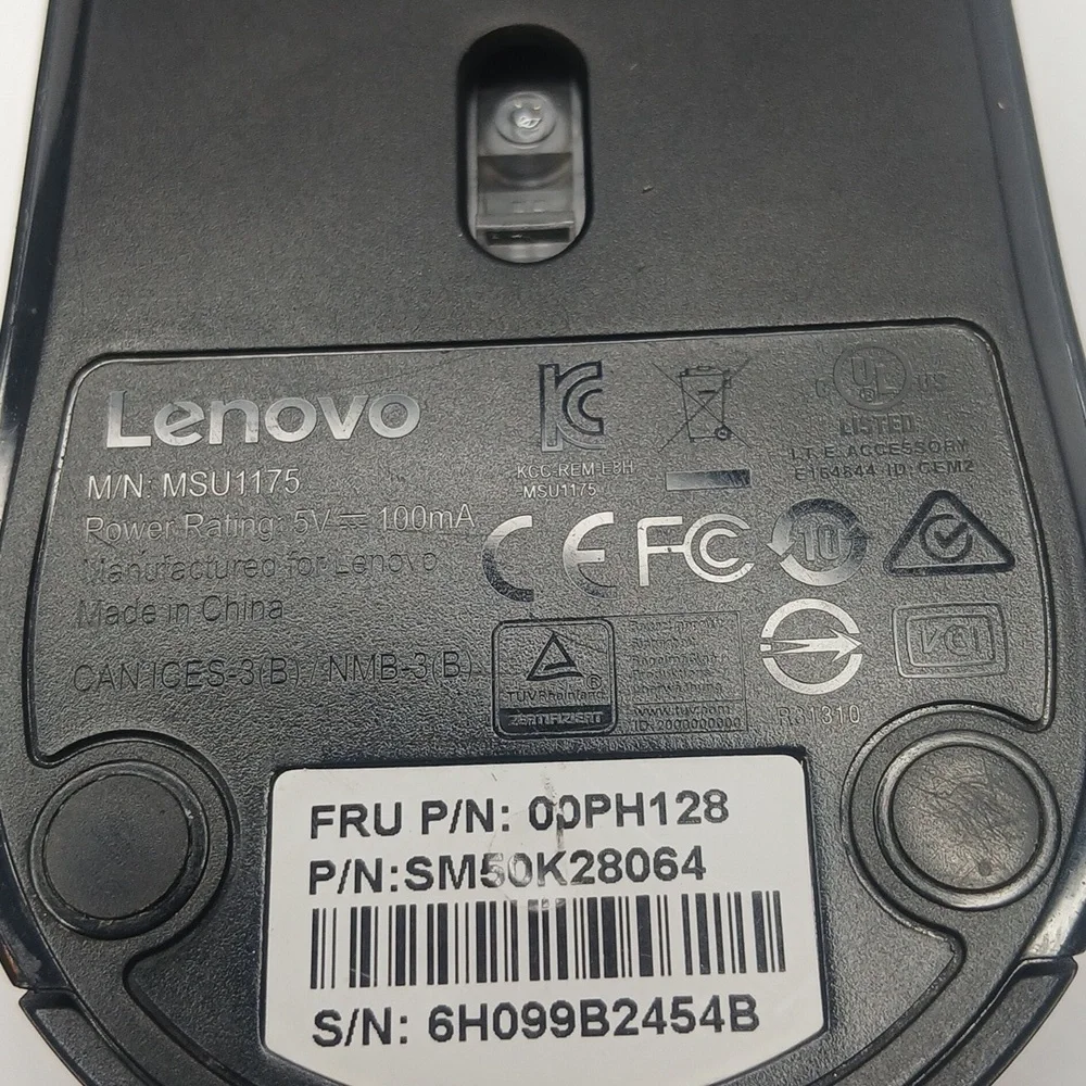 Lenovo MSU1175 Optical Scroll 2‎ Button Mouse